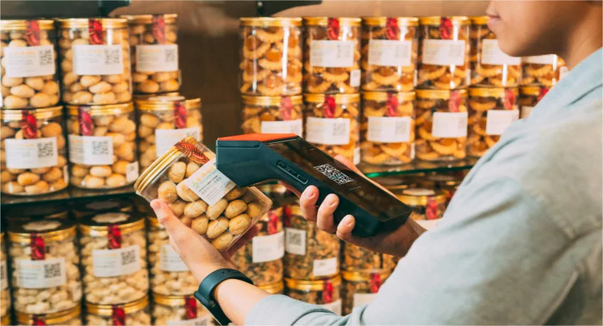 Pendataan stok produk dengan pemindai barcode